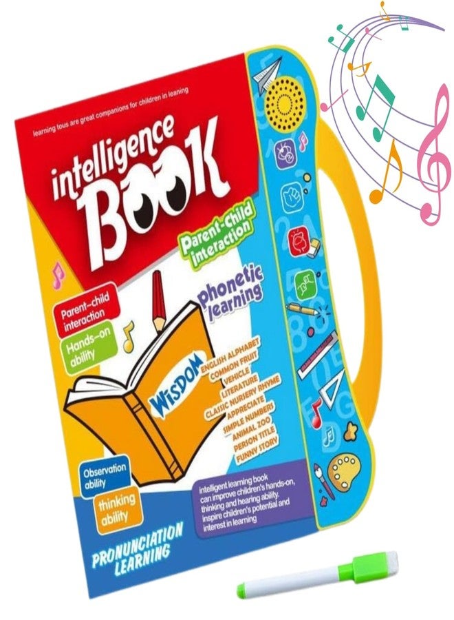 BeFunky Intelligence Book English Letters & Words Learning Sound Book, Fun Educational Toys. Activities with Numbers, Shapes, Animals Phonetic Learning Book for Toddlers - Image 1